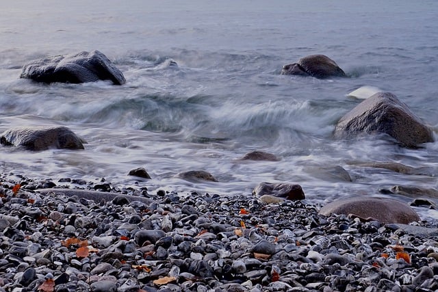 Free download beach baltic sea waves stones fall free picture to be edited with GIMP free online image editor