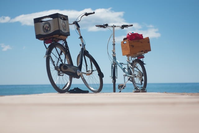 Descarga gratuita de la imagen gratuita de paseo en bicicleta en bicicleta de batavus de playa para editar con el editor de imágenes en línea gratuito GIMP