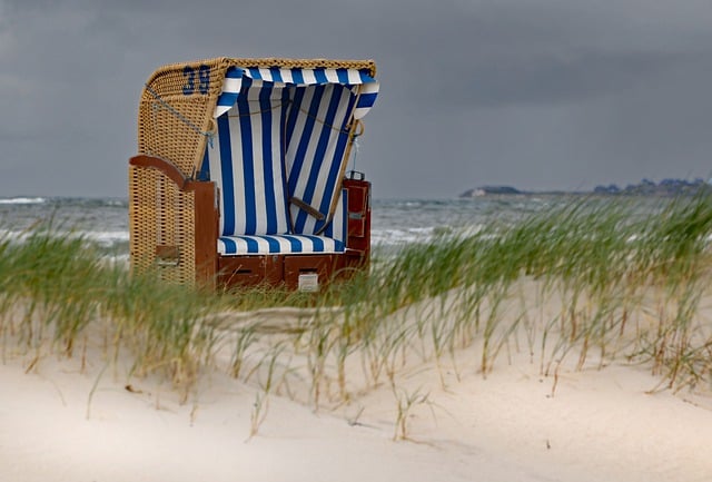 Free download beach chair beach coast amrum free picture to be edited with GIMP free online image editor