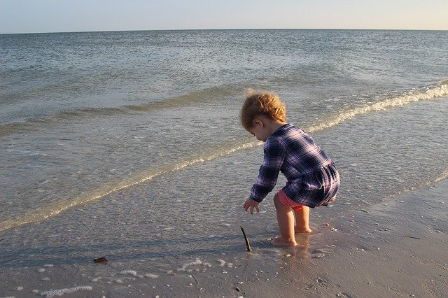 Free download Beach Child Wave -  free photo or picture to be edited with GIMP online image editor