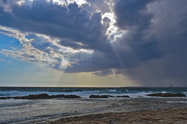 Free download beach coast rock sky clouds free picture to be edited with GIMP free online image editor