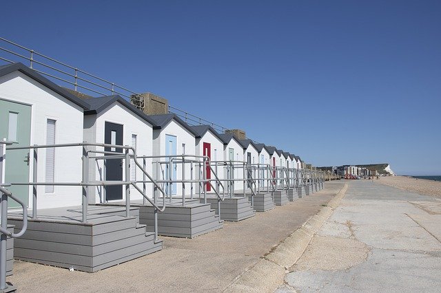 Free download Beachhuts Bonningstedt Seaford -  free photo or picture to be edited with GIMP online image editor