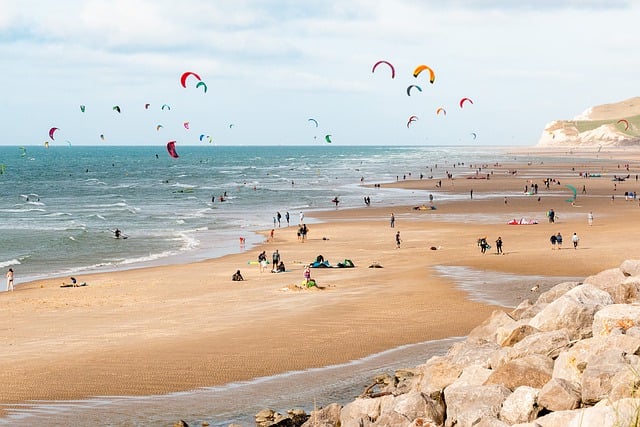 Free download beach kite surfing sea ocean free picture to be edited with GIMP free online image editor