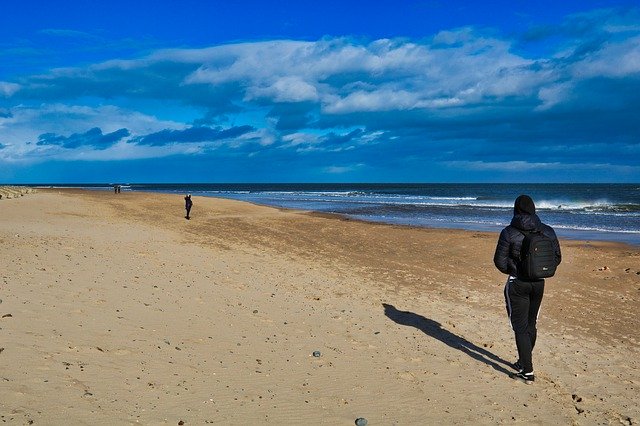 Free download Beach Man Sea -  free photo or picture to be edited with GIMP online image editor