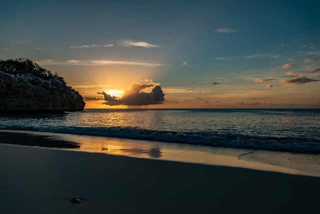 Free download beach nature sunset rain clouds free picture to be edited with GIMP free online image editor