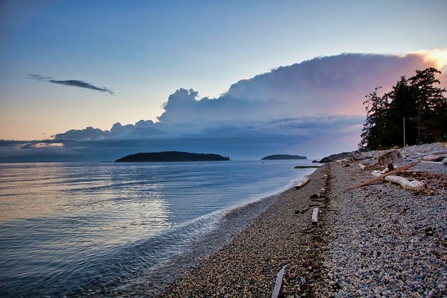 Free download beach ocean sunset islands pebbles free picture to be edited with GIMP free online image editor