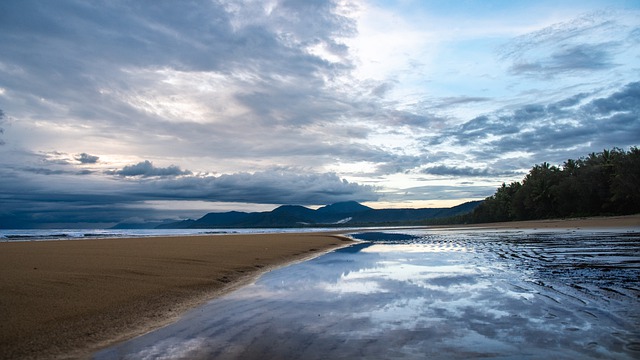 Free download beach ocean water reflection free picture to be edited with GIMP free online image editor