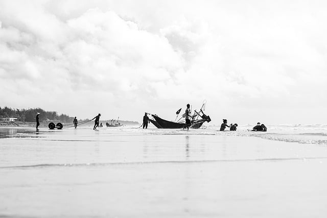Free download beach sand coast fishermen free picture to be edited with GIMP free online image editor