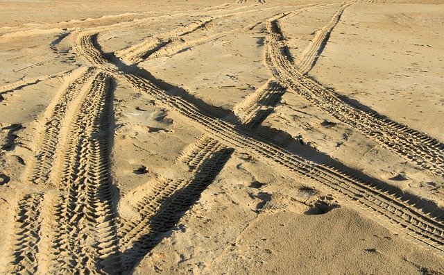 Free download Beach Sand Tracks The -  free photo or picture to be edited with GIMP online image editor