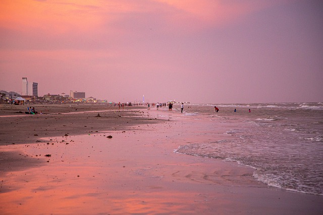 Free download beach sea ocean sunset galveston free picture to be edited with GIMP free online image editor
