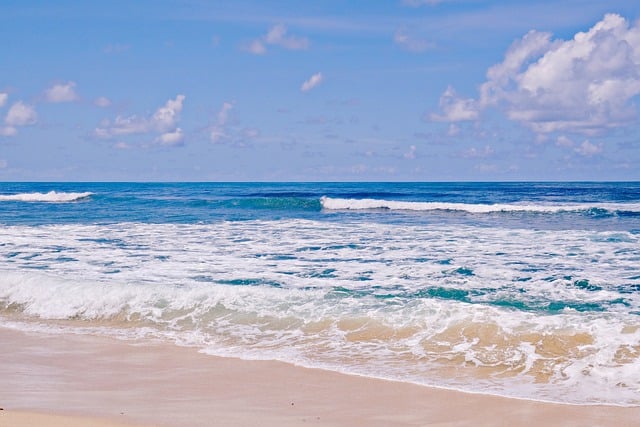Free download beach sea waves clouds free picture to be edited with GIMP free online image editor
