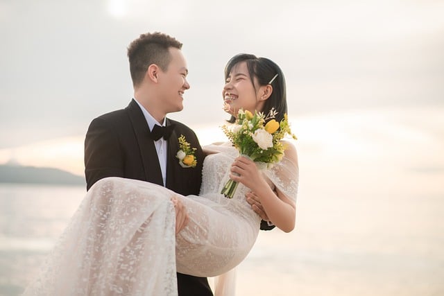 Free download beach sea wedding happiness free picture to be edited with GIMP free online image editor