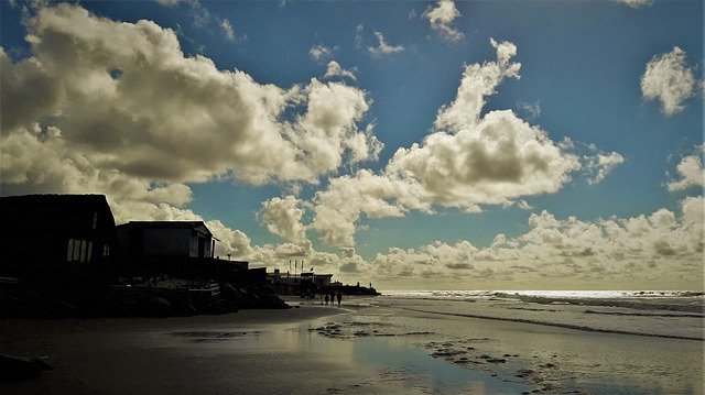 Free download Beach Sky Houses -  free photo or picture to be edited with GIMP online image editor