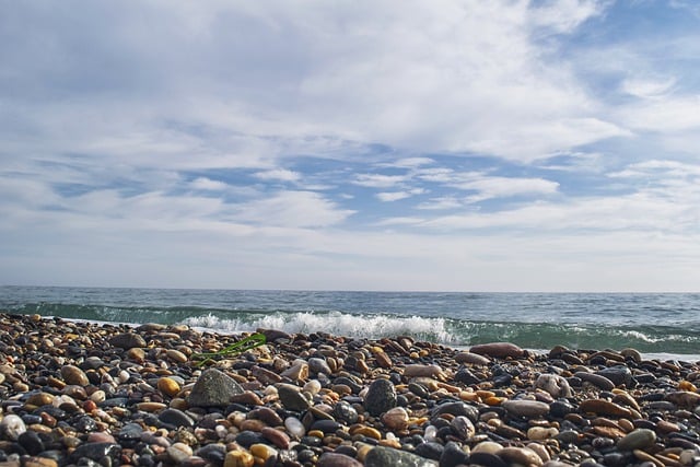 Free download beach stones sea waves clouds free picture to be edited with GIMP free online image editor