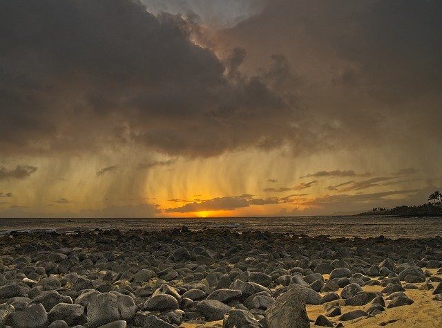 Free download Beach Storm Sunset -  free photo or picture to be edited with GIMP online image editor