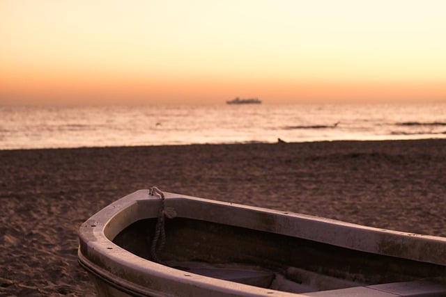 Free download beach sunrise baltic sea boat ship free picture to be edited with GIMP free online image editor