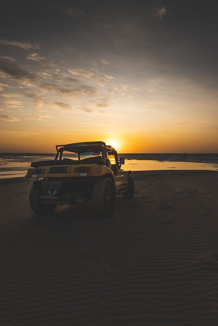 Free download beach sunset car coast sea ocean free picture to be edited with GIMP free online image editor