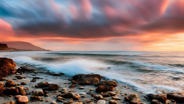 Free download beach sunset rocks rocky coast free picture to be edited with GIMP free online image editor