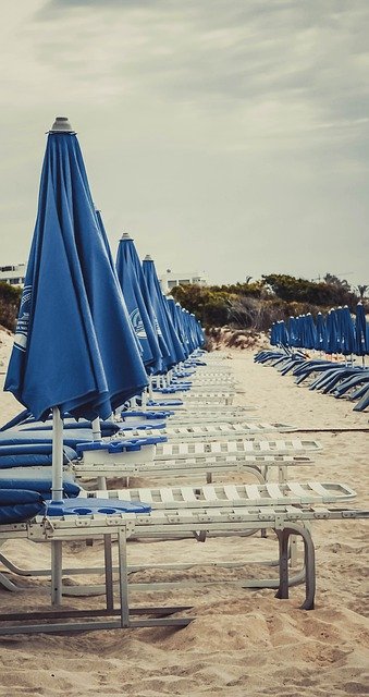 Free download Beach Umbrellas Sea -  free photo or picture to be edited with GIMP online image editor