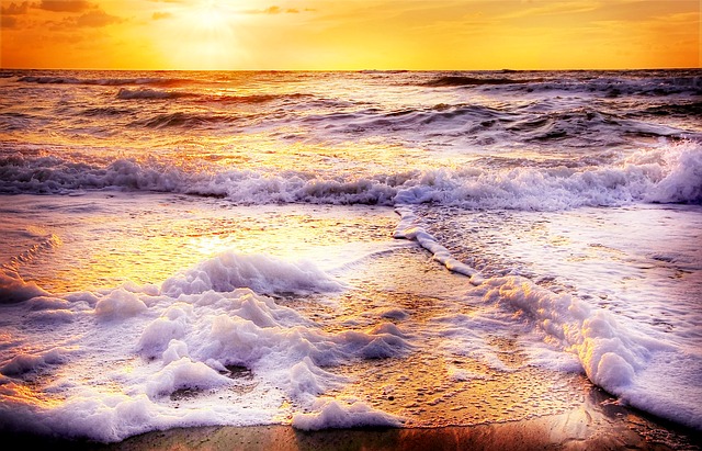 Free download Beach Wave Sun free photo template to be edited with GIMP online image editor