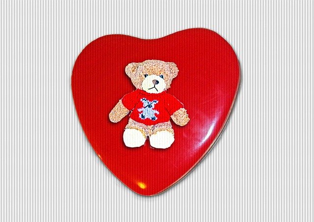 Free download Bear Heart Box Love -  free illustration to be edited with GIMP free online image editor