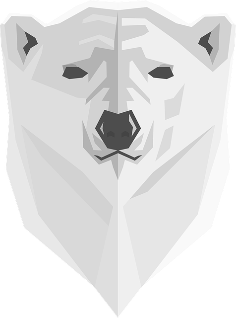 Free download Bear Polar Minimalist - Free vector graphic on Pixabay free illustration to be edited with GIMP online image editor