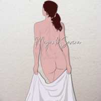 Free download Beautiful Artwork of a Girl from Back with Towel free photo or picture to be edited with GIMP online image editor