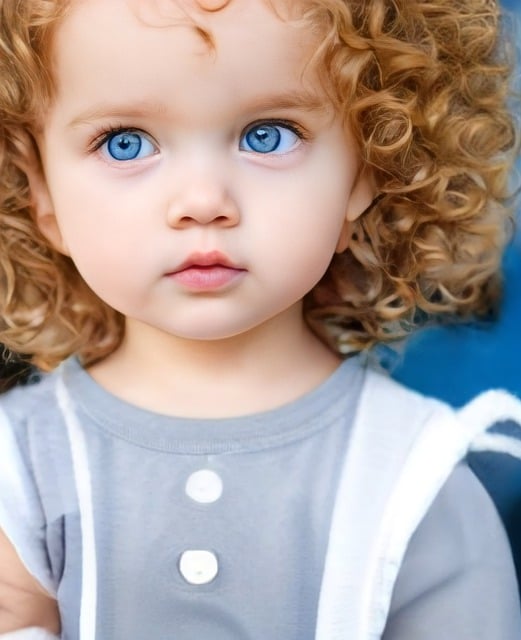 Free download beautiful curly haired baby kid free picture to be edited with GIMP free online image editor
