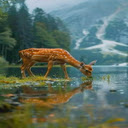 beautiful deer wallpaper  screen for extension Chrome web store in OffiDocs Chromium