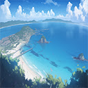 Beautiful M4ufree Cartoon Beach Theme  screen for extension Chrome web store in OffiDocs Chromium