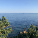 Beautiful wide blue sea  screen for extension Chrome web store in OffiDocs Chromium