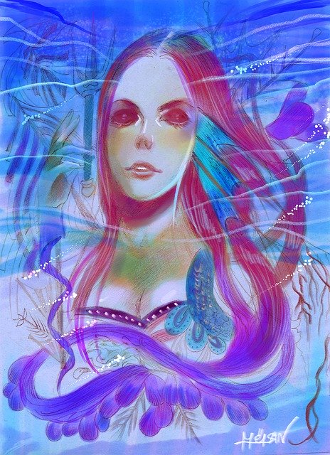Free download Beauty Woman Watercolor -  free illustration to be edited with GIMP free online image editor