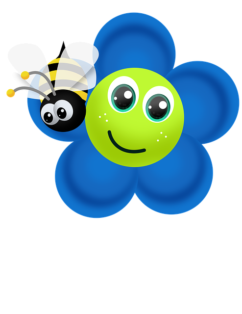 Free download Bee Daisy Flower -  free illustration to be edited with GIMP free online image editor