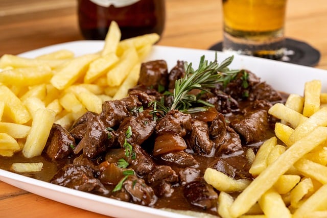 Free download beef steak filet fries meal free picture to be edited with GIMP free online image editor