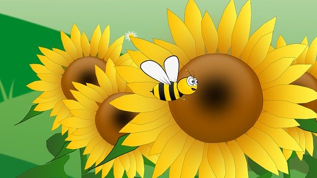 Free download Bees Flower -  free illustration to be edited with GIMP free online image editor