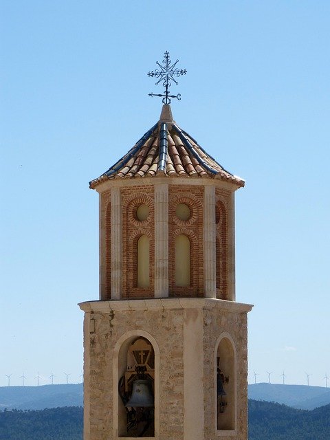 Gratis download Bell Tower Mudejar Vrijmetselarij - gratis foto of afbeelding om te bewerken met GIMP online afbeeldingseditor