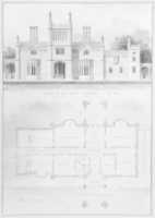 Free download Belmead, for Philip St. George Cocke, Powhatan Co., Virginia (elevation and plan) free photo or picture to be edited with GIMP online image editor