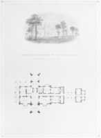 Free download Belmead, James River, Virginia (vignette of riverside elevation and plan) free photo or picture to be edited with GIMP online image editor