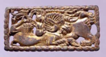 Free download Belt Buckle with Wolf and Ram free photo or picture to be edited with GIMP online image editor