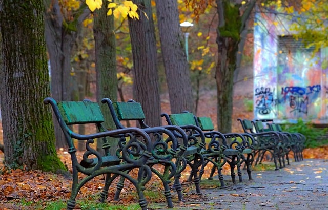 Free download bench seats park relax autumn free picture to be edited with GIMP free online image editor