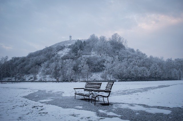 Libreng download Bench Winter Blue - libreng larawan o larawan na ie-edit gamit ang GIMP online na editor ng imahe