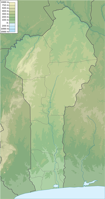 Безкоштовно завантажити Benin Map Physical - Безкоштовна векторна графіка на Pixabay безкоштовна ілюстрація для редагування за допомогою безкоштовного онлайн-редактора зображень GIMP