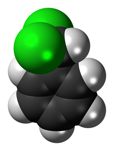 Free download Benzal Chloride Model Molecule -  free illustration to be edited with GIMP free online image editor