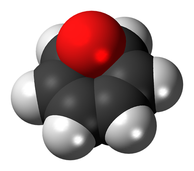 Free download Benzene Oxide Model Molecule -  free illustration to be edited with GIMP free online image editor