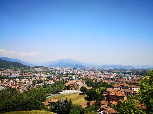 Free download Bergamo Italy Panormama -  free photo or picture to be edited with GIMP online image editor