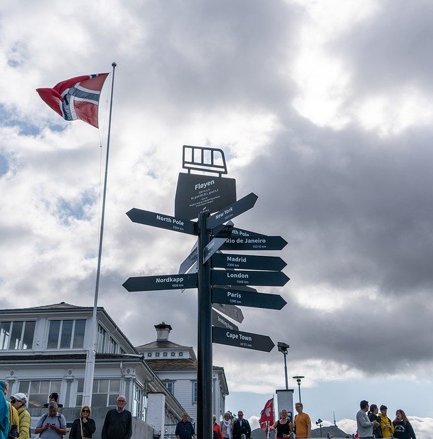 Descarga gratuita Bergen Norway Flag Sign - foto o imagen gratuita para editar con el editor de imágenes en línea GIMP