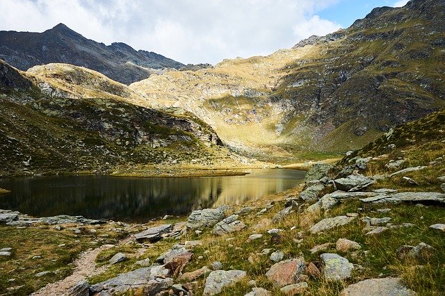 Unduh gratis Bergsee Spronser Lakes Nature - foto atau gambar gratis untuk diedit dengan editor gambar online GIMP