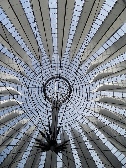 Free download Berlin Glass Dome Sony Center -  free photo or picture to be edited with GIMP online image editor