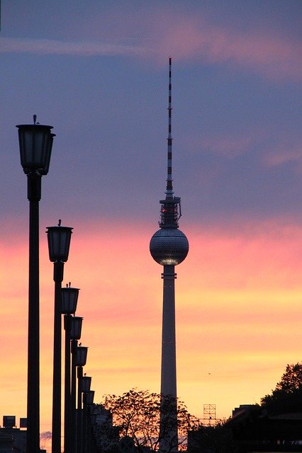 Free download Berlin Transmitter Tv Tower Places -  free photo or picture to be edited with GIMP online image editor