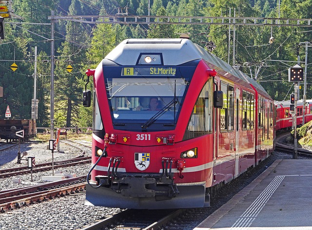 Free download bernina railway pontresina station free picture to be edited with GIMP free online image editor